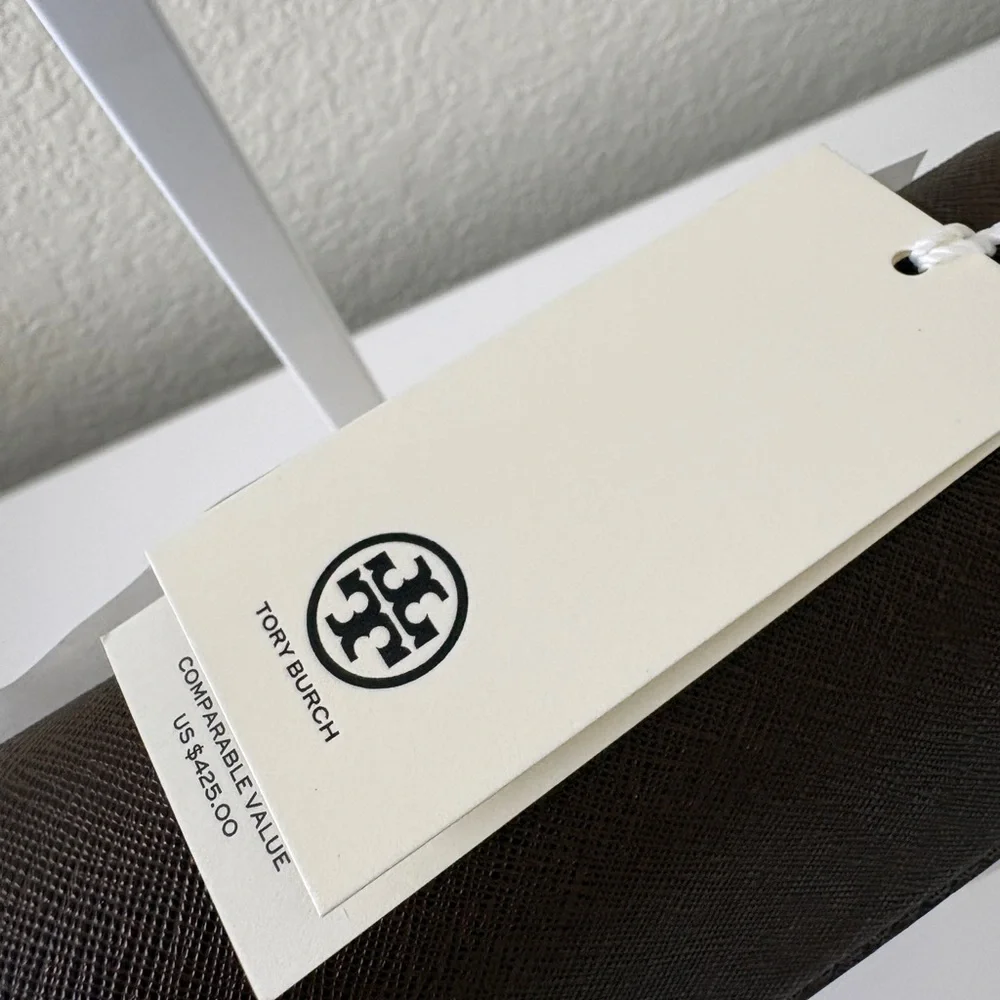 Tory Burch Brown and White Bag